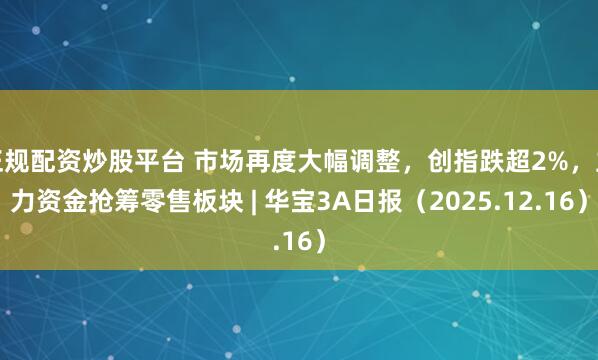 正规配资炒股平台 市场再度大幅调整，创指跌超2%，主力资金抢筹零售板块 | 华宝3A日报（2025.12.16）